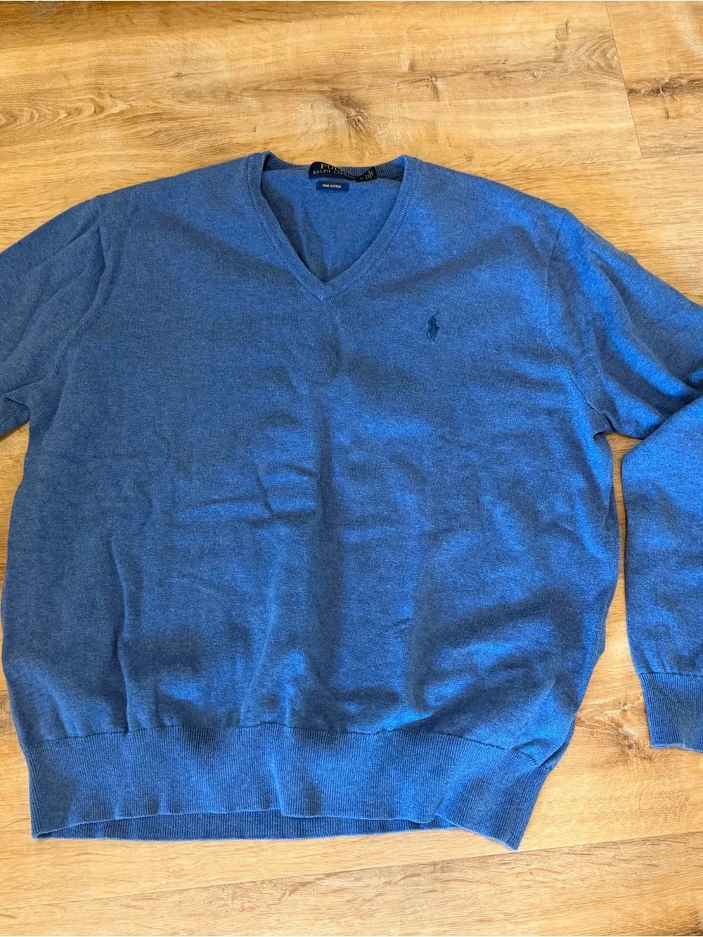Polo by Ralph Lauren Men's V-Neck Sweater — Blue